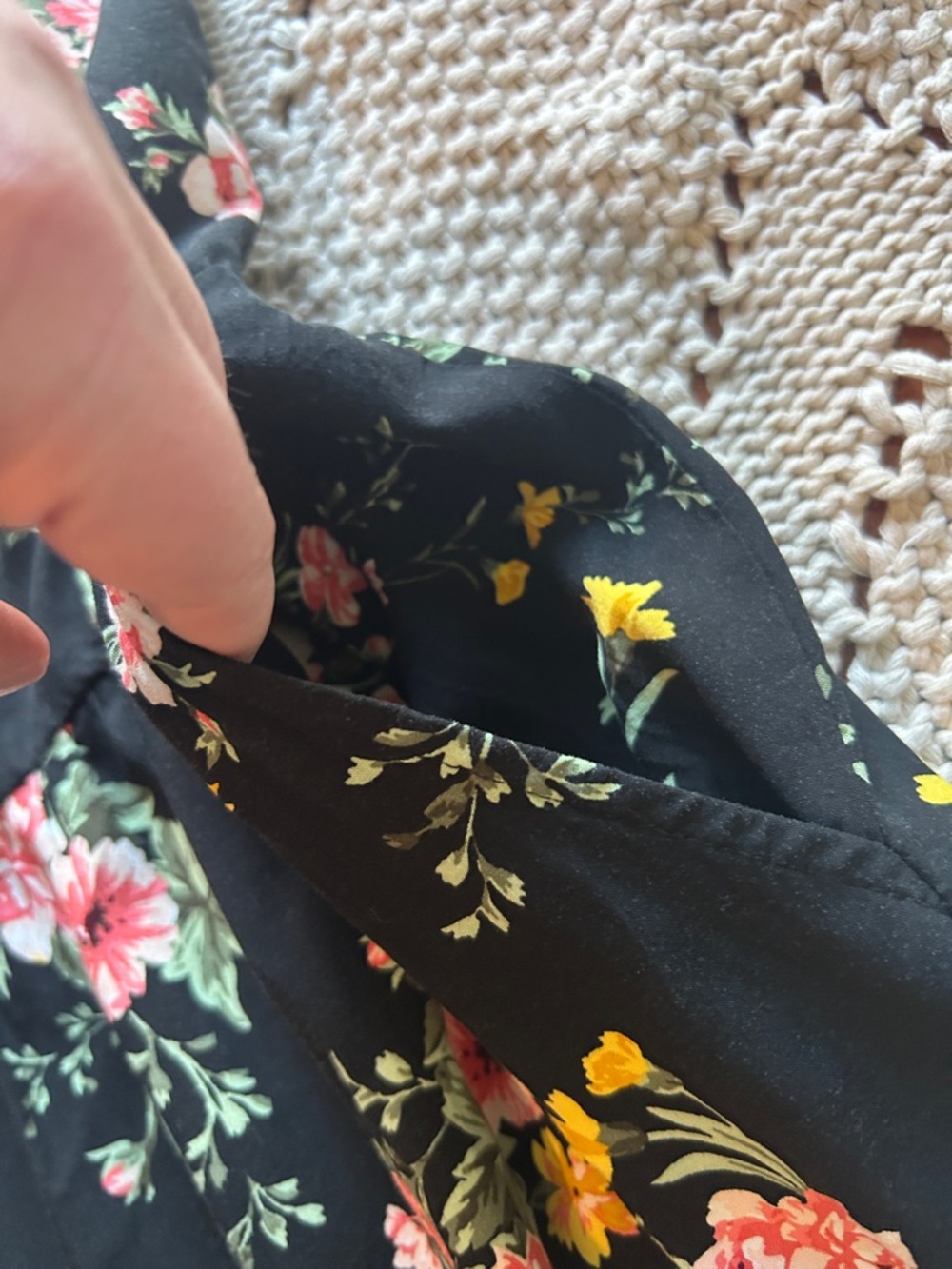 Old Navy Beautiful Black Floral Cami Midi Dress Szene L - Picture 9 of 9